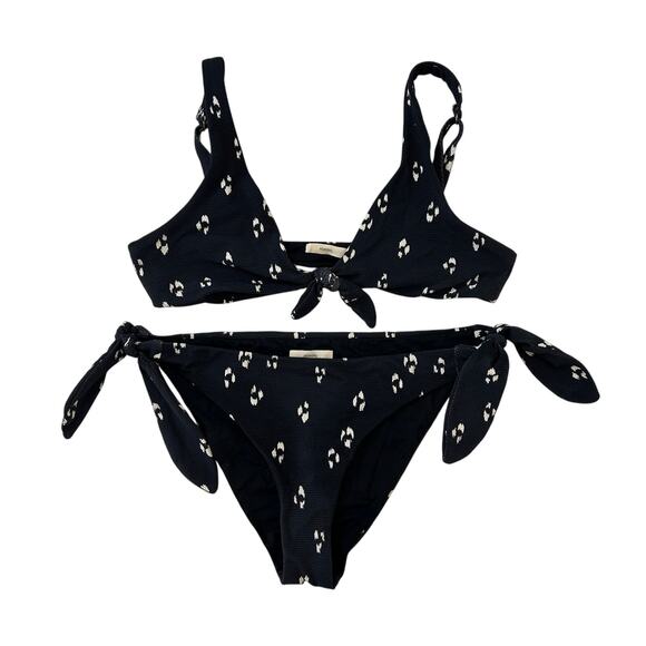 EberJey women's Black & White Simple Print Classic Bikini Size Small - Picture 1 of 3